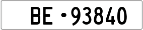 Trailer License Plate